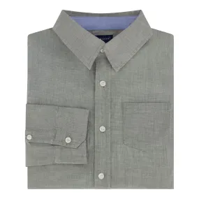 Infant Boy Grey Chambray Button-down Shirtzie