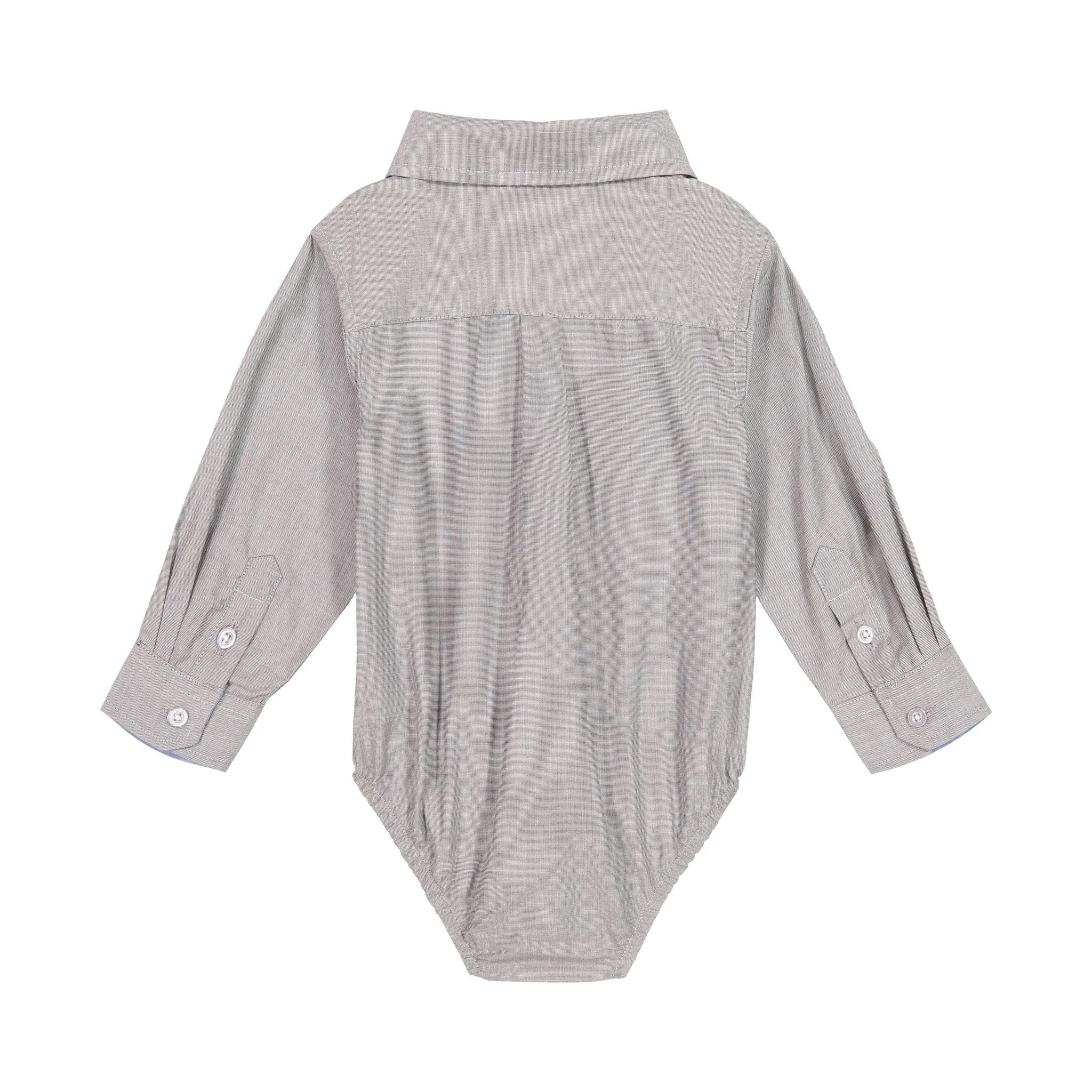 Infant Boy Grey Chambray Button-down Shirtzie