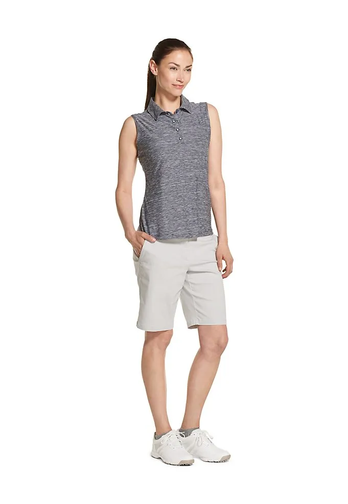 Izod Golf Ladies Sleeveless Heather Polo