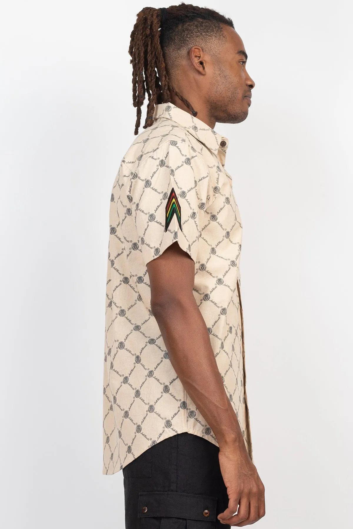 JahRoot Chain Link Fence Button Up Shirt