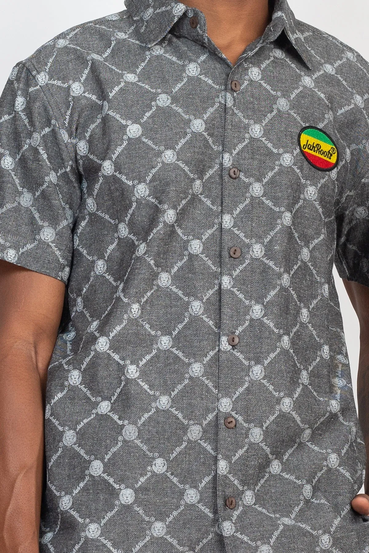 JahRoot Chain Link Fence Button Up Shirt