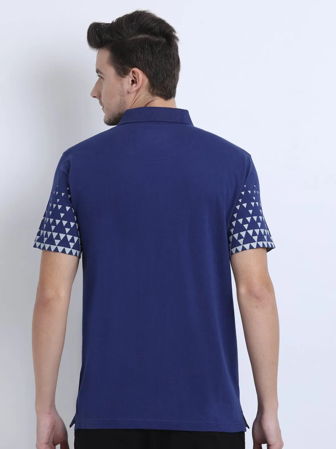 JDC Casual Solid T Shirts-Blue