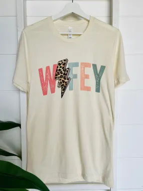 Leopard Bolt Wifey Graphic Tee