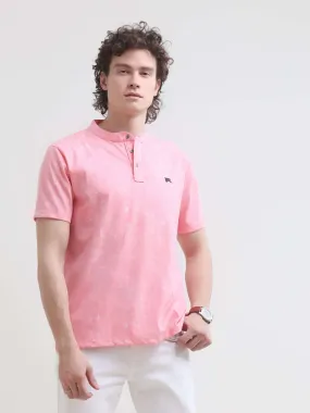 Lim solid pink henley tshirt