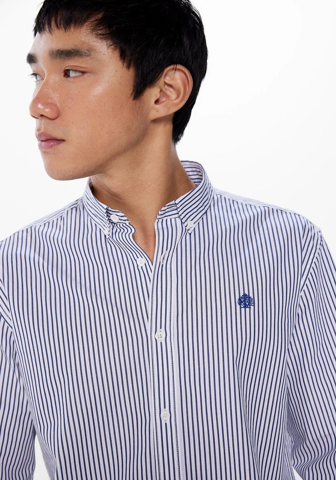 Long Sleeve Stripe Shirt - Blue