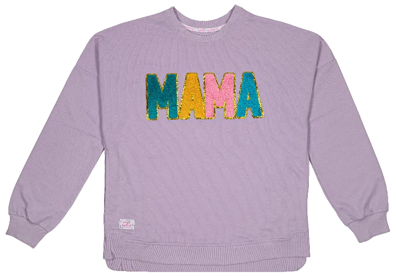 'Mama' Patch Crewneck Pullover by Simply Southern