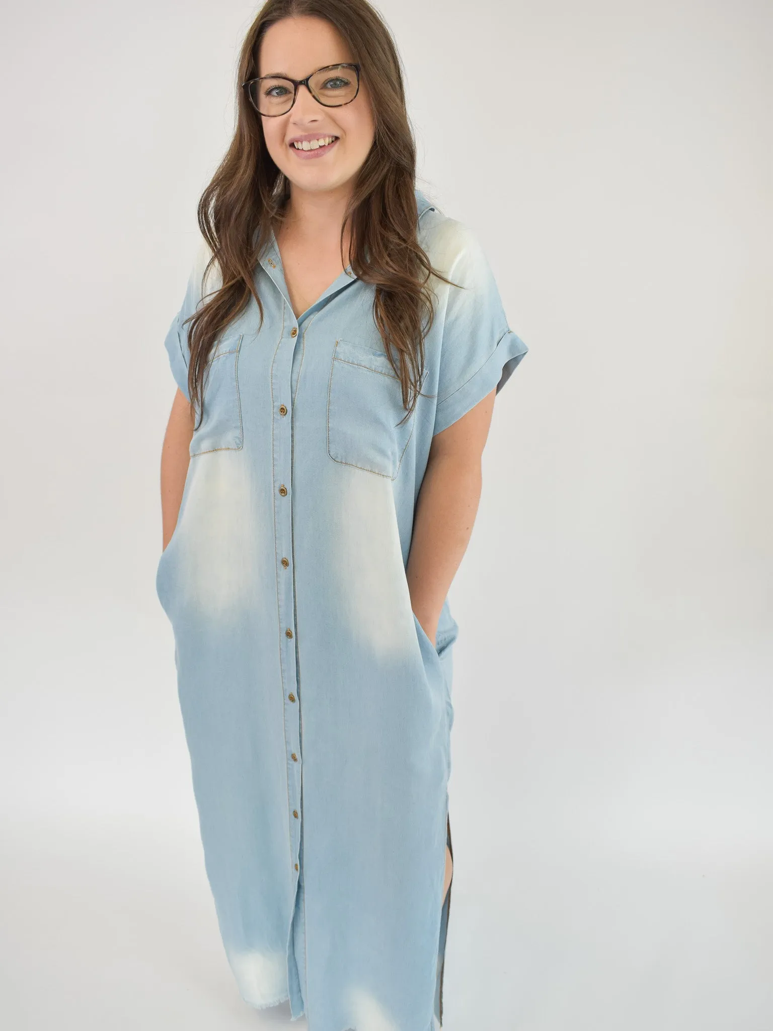 Meaningful Moment Chambray Dress