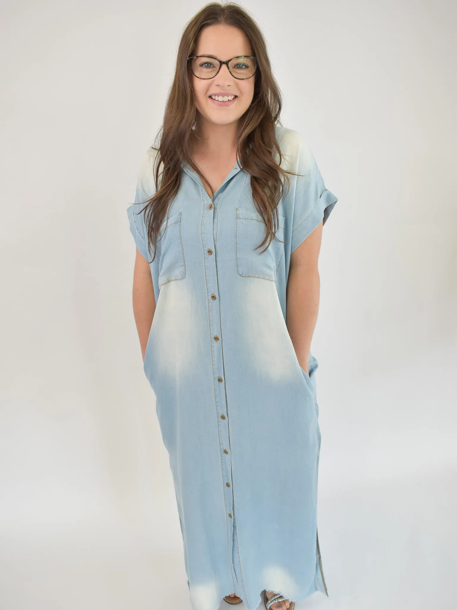 Meaningful Moment Chambray Dress