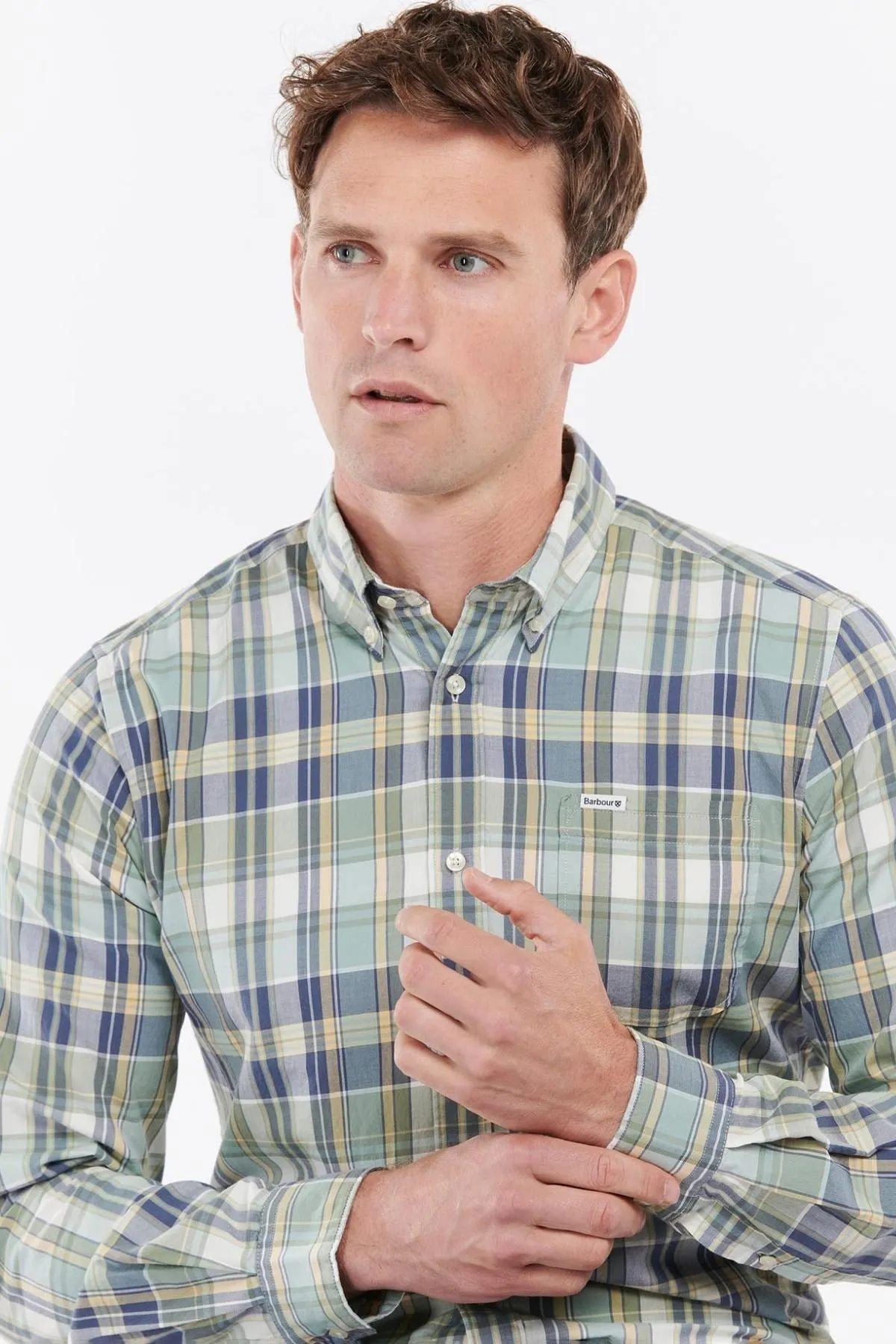 Men's Barbour | Elmwood Tailored Shirt | Mint