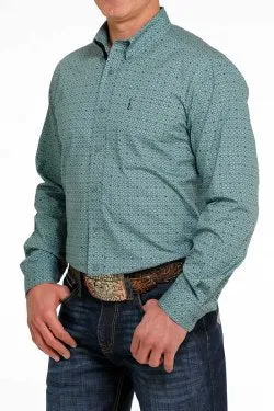 MEN'S CINCH MODERN FIT BUTTON-DOWN WESTERN SHIRT - TEAL