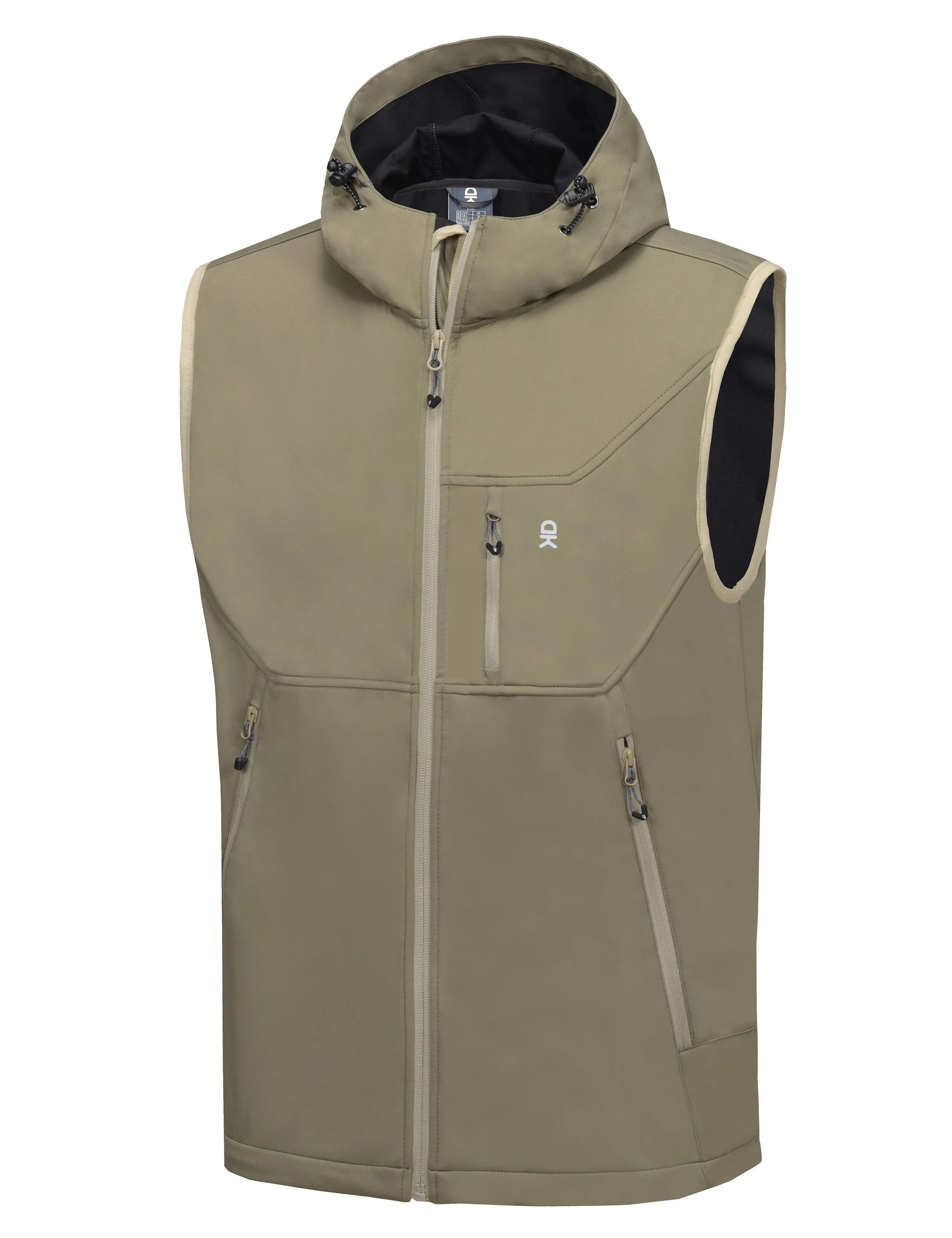 Men's Hooded Windproof Softshell Vest all