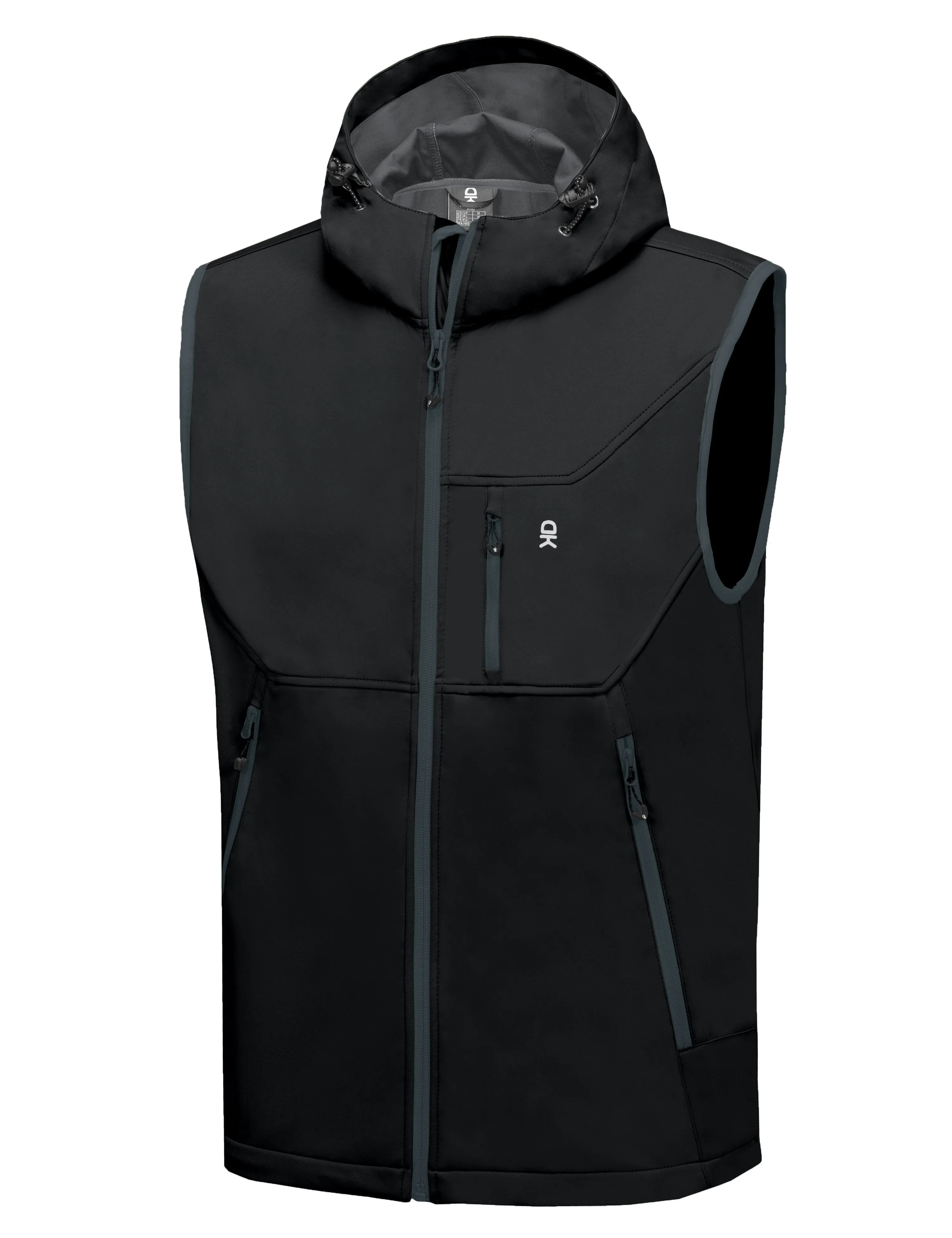 Men's Hooded Windproof Softshell Vest all