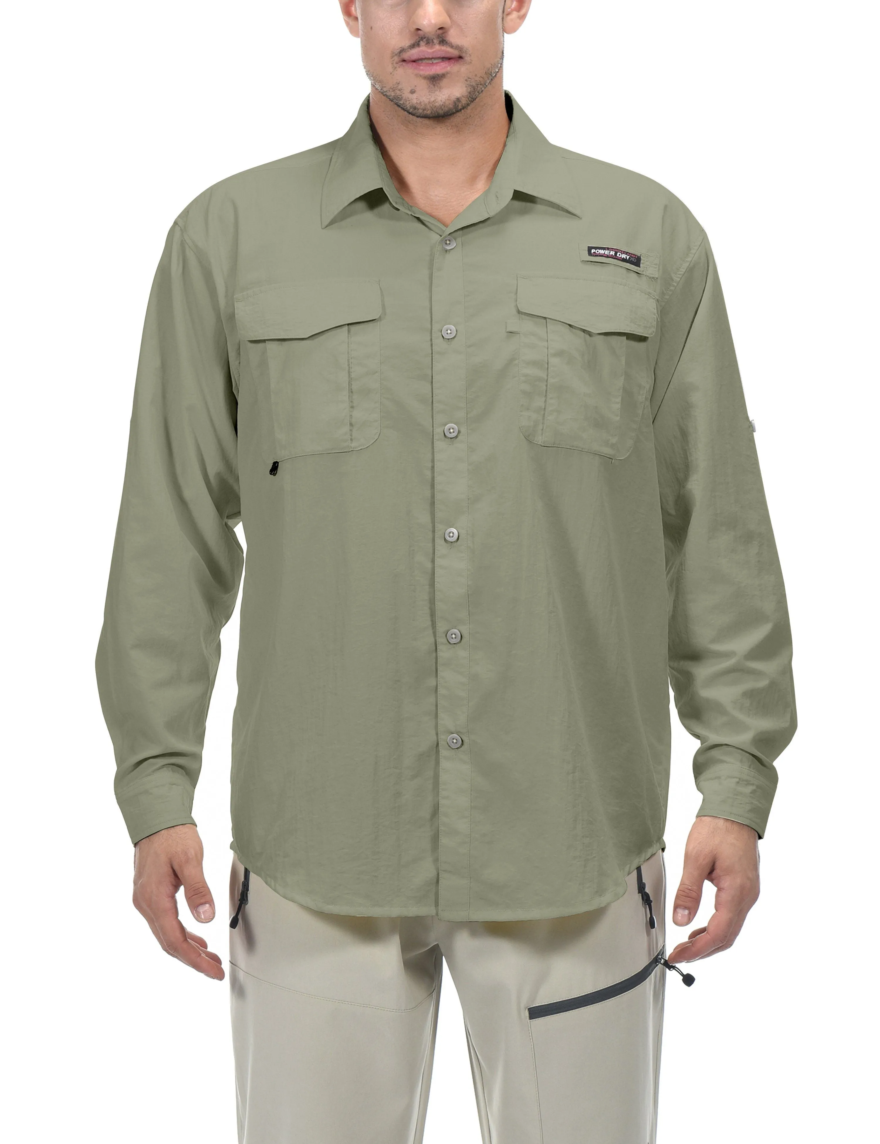 Men's UPF 50  UV Protection Shirt, Long Sleeve Fishing Shirt