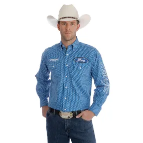 Long Sleeve Mens Wrangler and Ford Logo Shirt