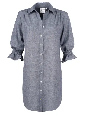 Miller Puff Sleeve Shirt Dress Denim Hemp - WEB exclusive