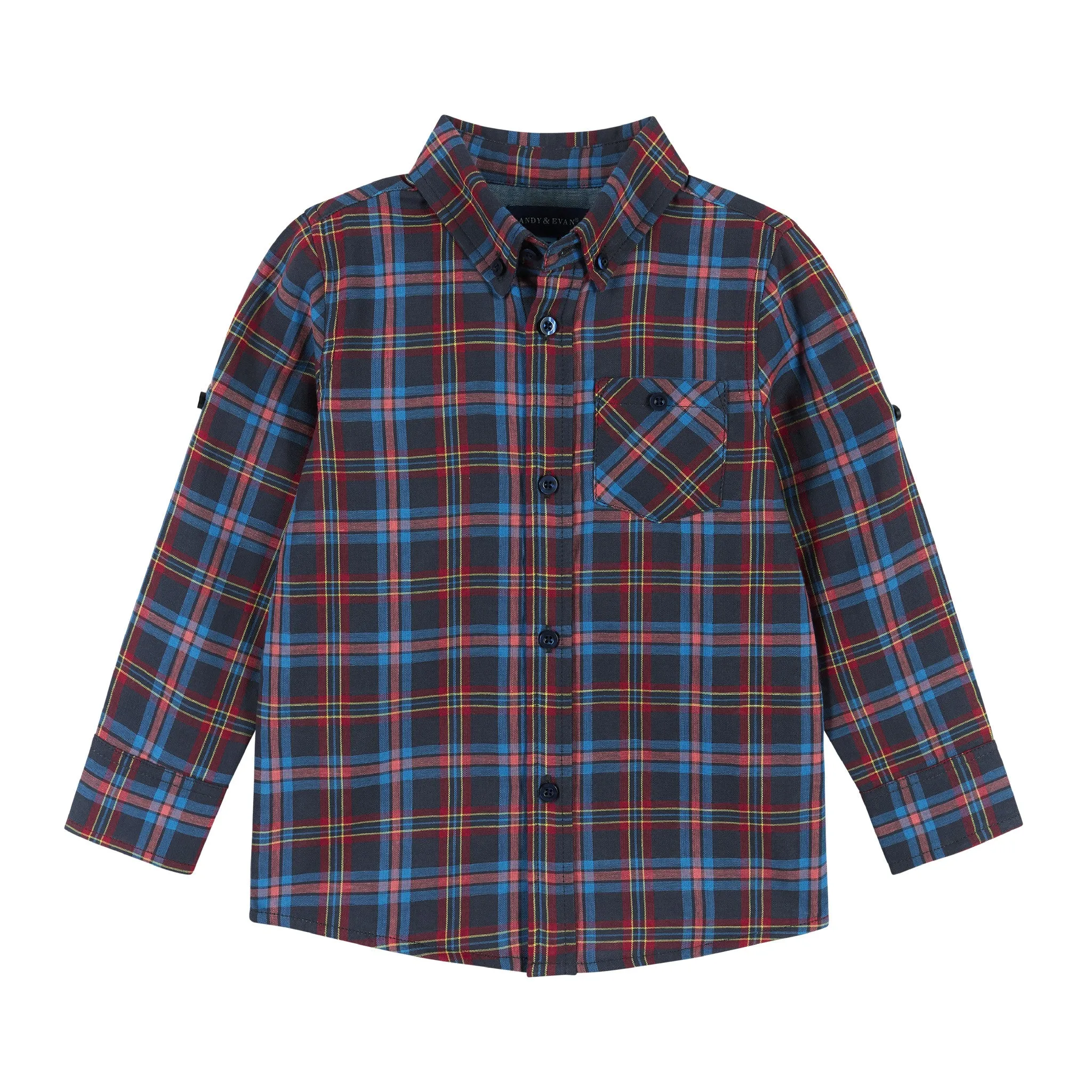 Navy Check Two-Faced Buttondown shirt  | Navy