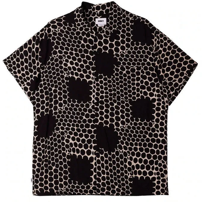 Obey Short sleeve shirt with honeycomb pattern 181210340 black multi