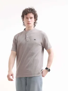 Pinnacle dusky brown henley tshirt