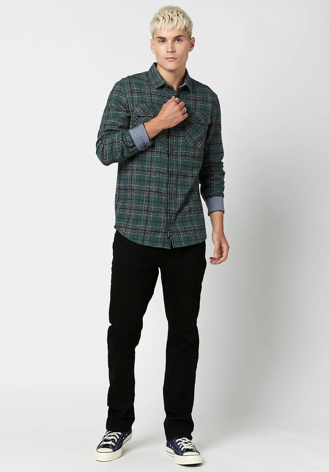 Plaid & Chambray Salice Shirt - BM23664