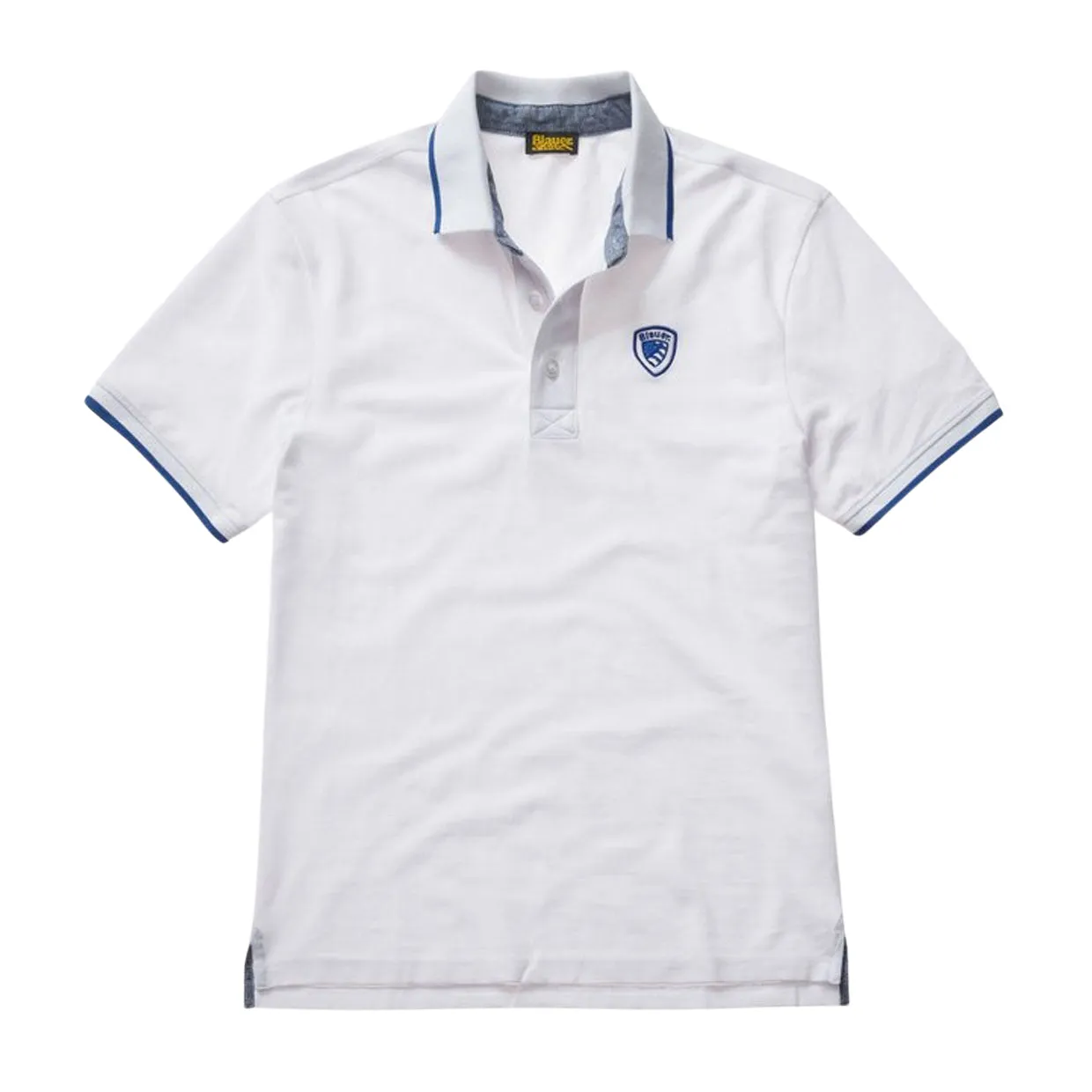 Polo Uomo Blauer Bianco