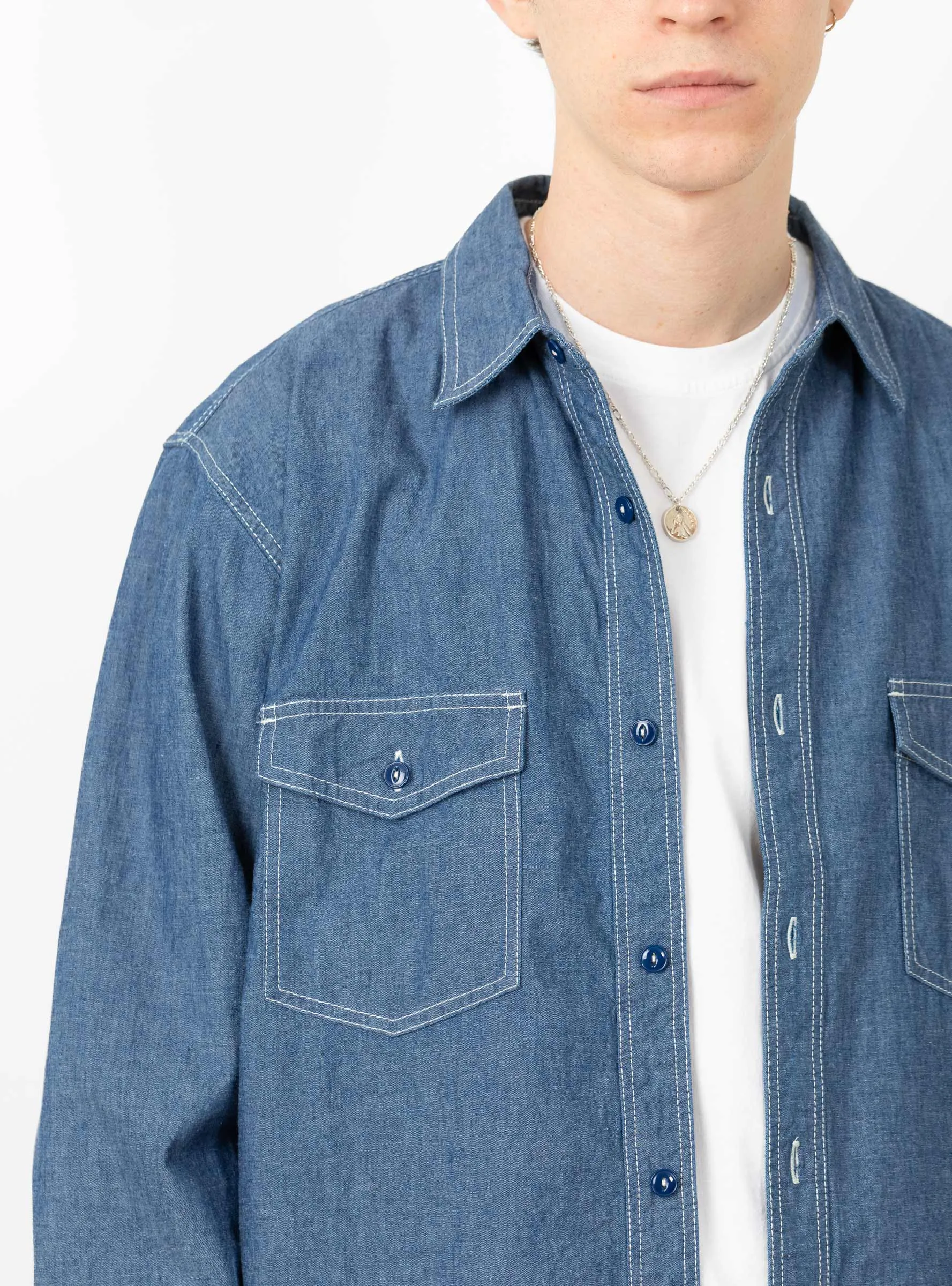 Rucker Chambray Shirt Blue