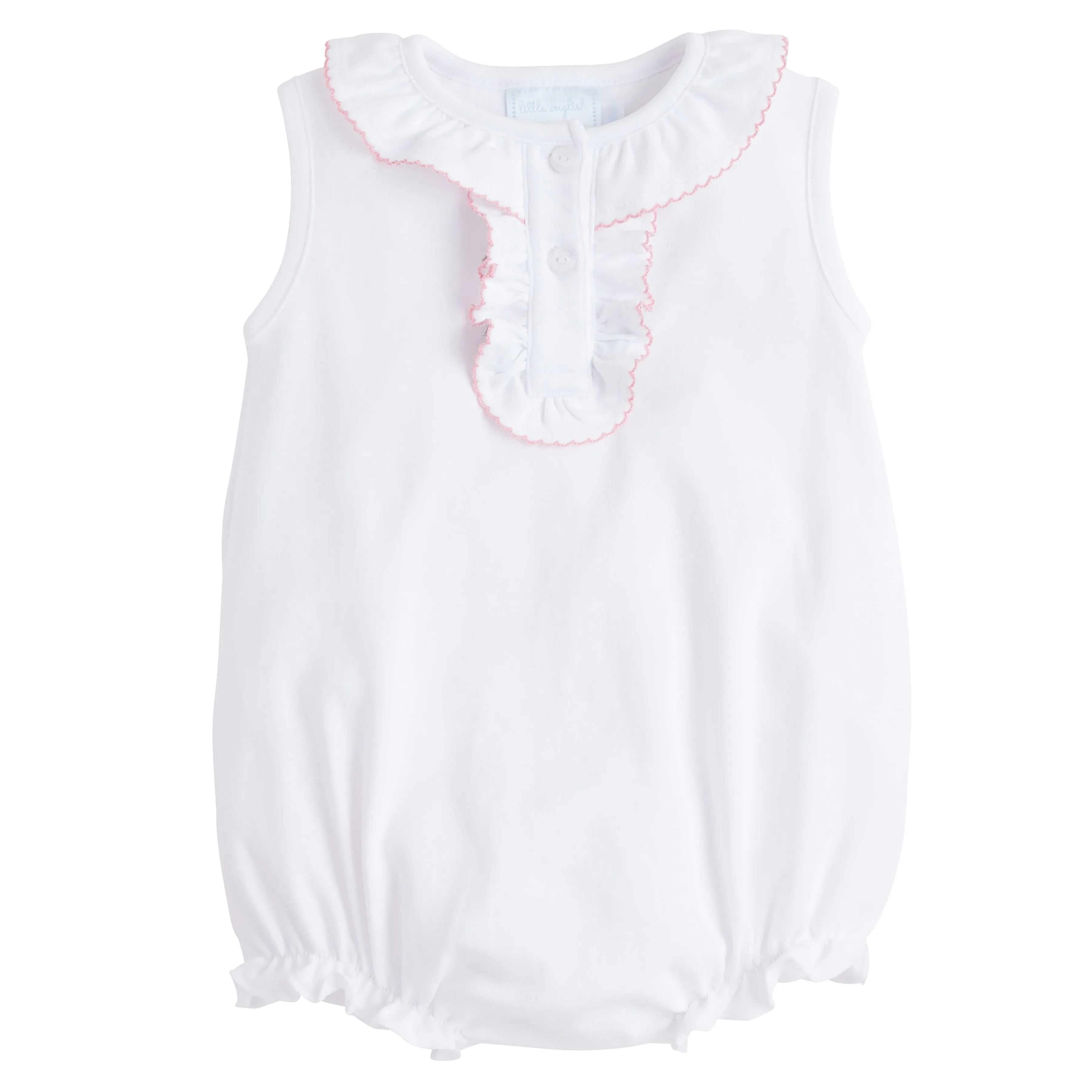 Ruffled Henley Bubble - Light Pink