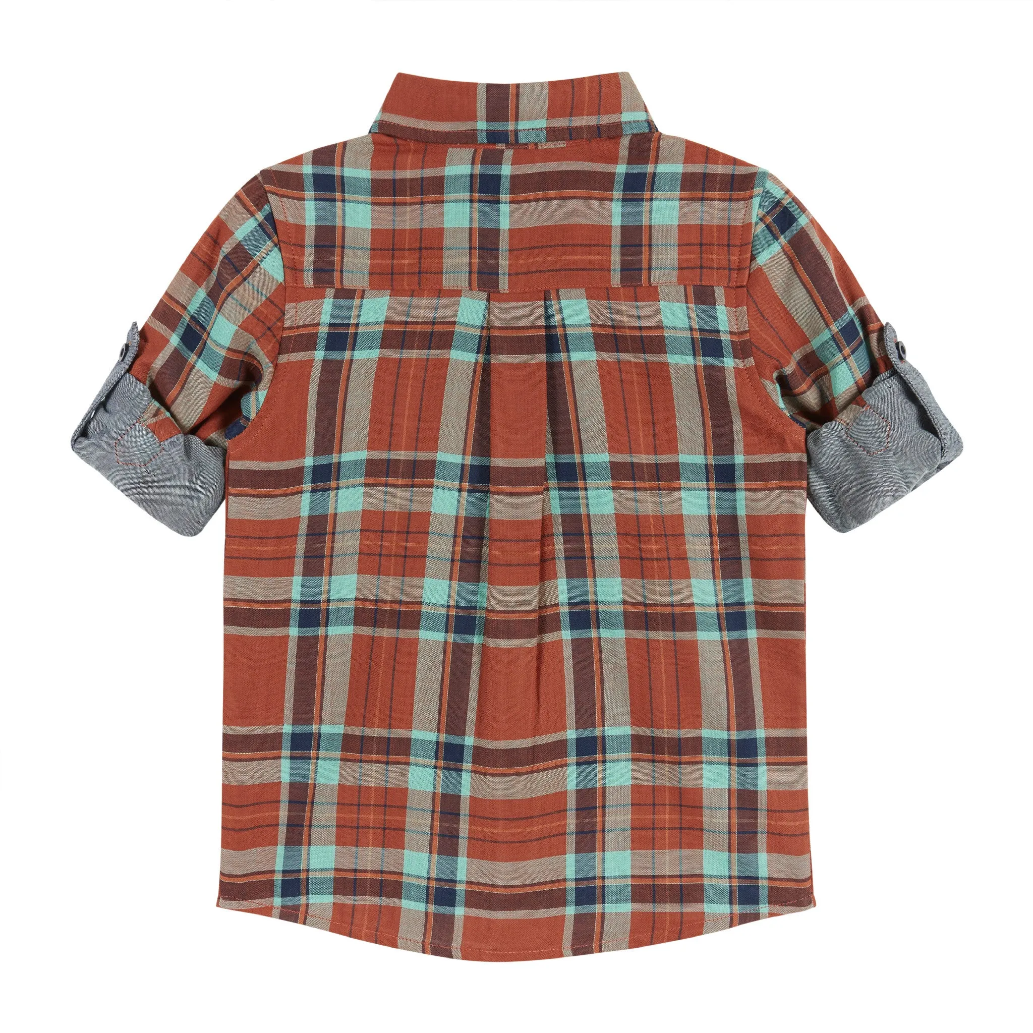 Rust Plaid Two-Faced Buttondown  | Red