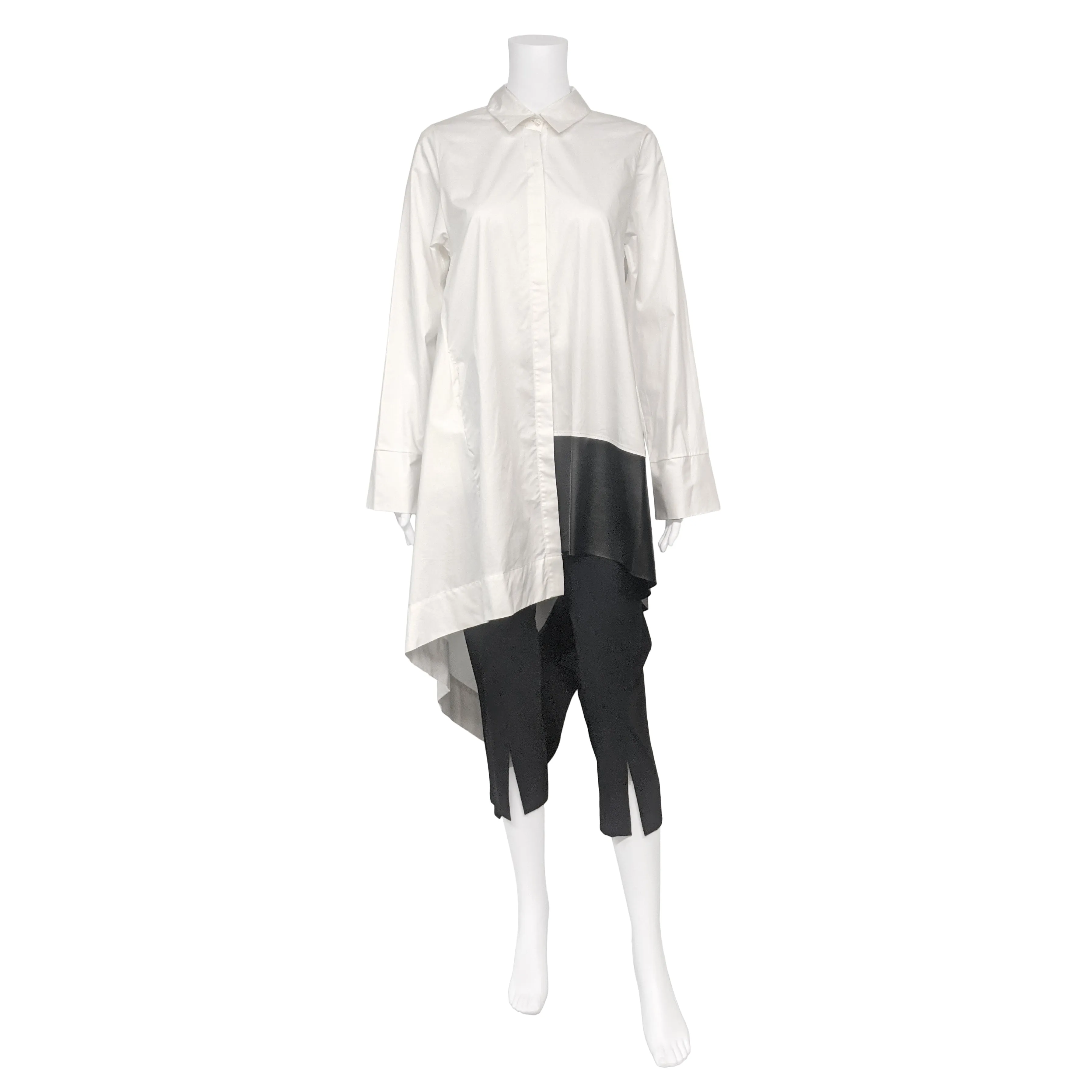 SALE! Asymmetrical Tunic Shirt in Black/White by Simply Mila