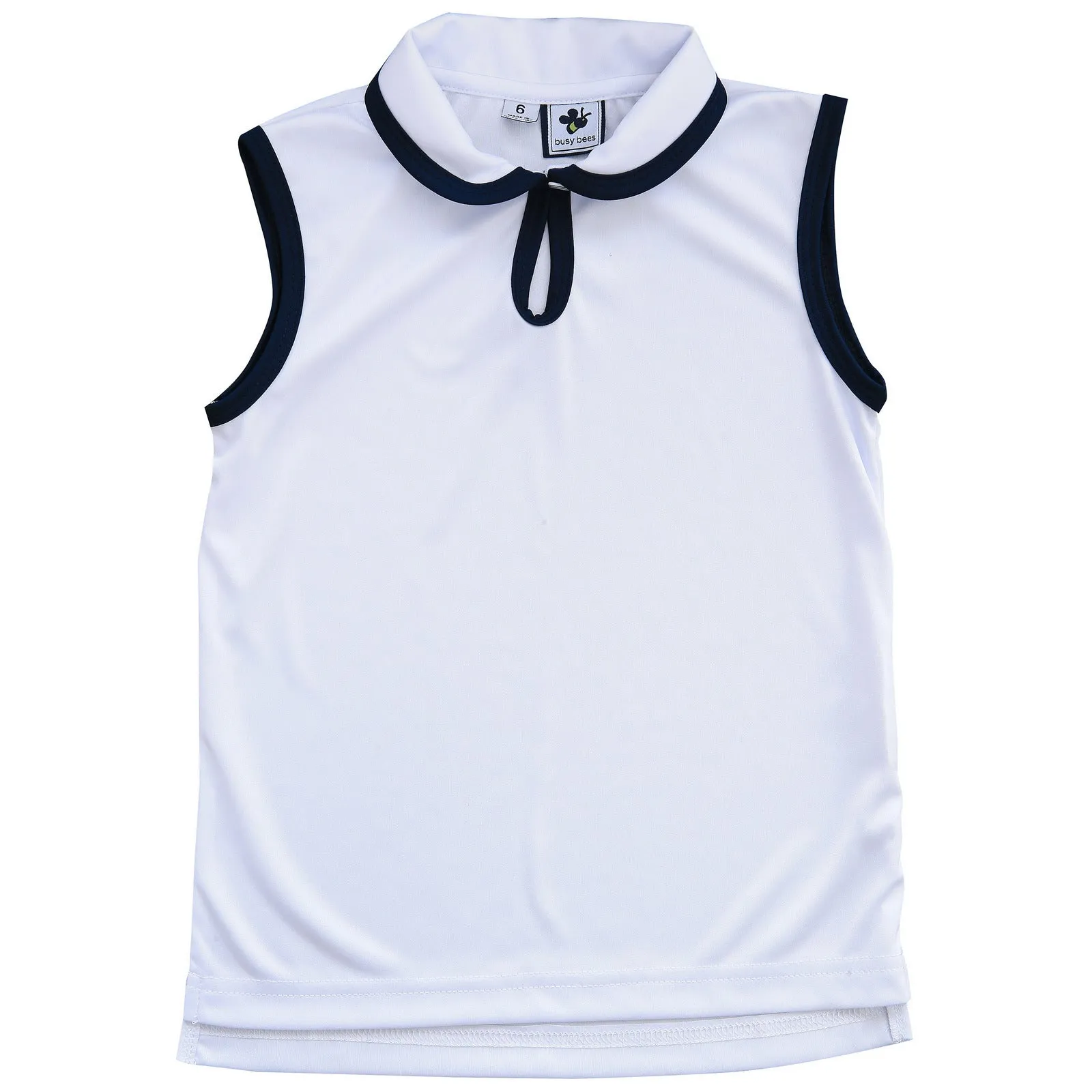 Serena Sleeveless Performance Polo White Dri-Fit