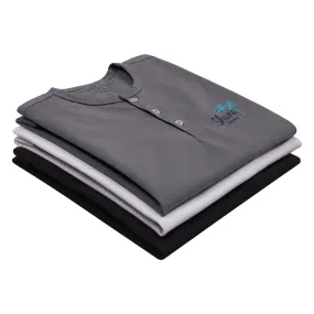 Soft Premium Henley T-shirt Combo Pack Of 3  (White, Grey, Black)