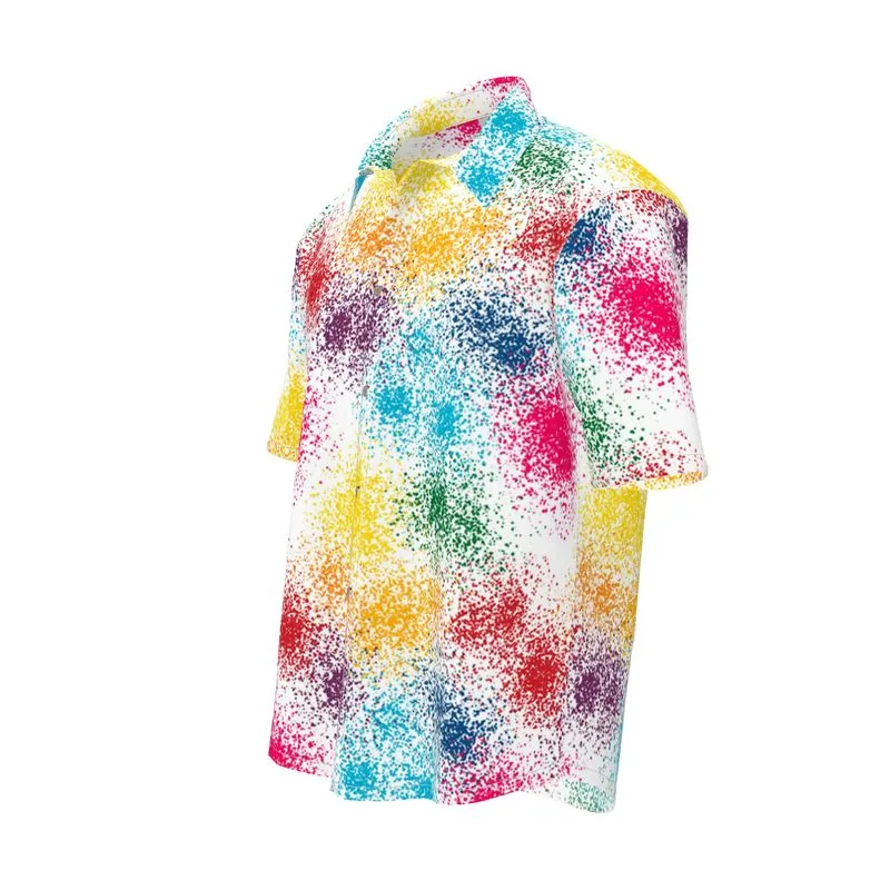 Splattered Rainbow Short Sleeve Shirt