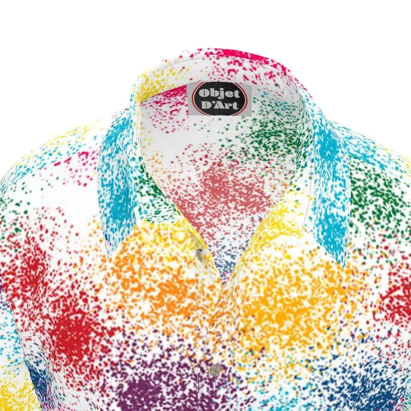 Splattered Rainbow Short Sleeve Shirt