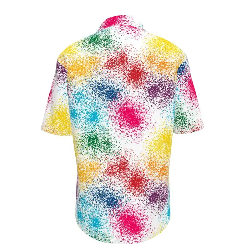 Splattered Rainbow Short Sleeve Shirt