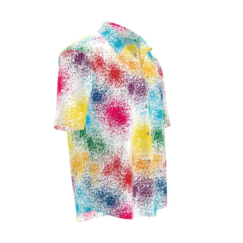 Splattered Rainbow Short Sleeve Shirt