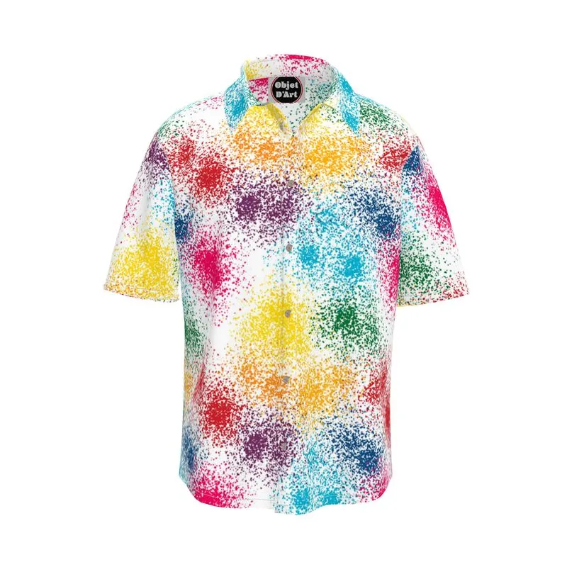 Splattered Rainbow Short Sleeve Shirt