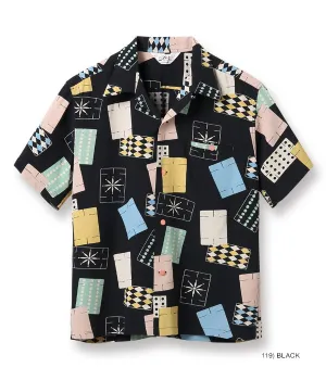 Sugarcane Star Of Hollywood short sleeve Lounge shirt - "Game Cards" Print