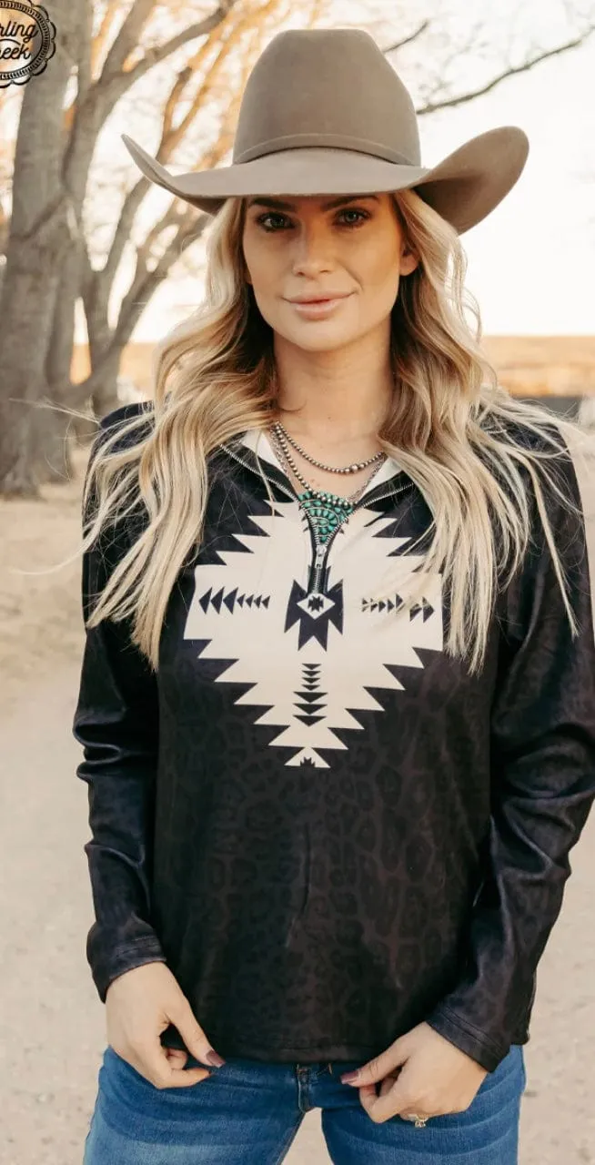 The Aztec Quarter Zip Rodeo Day Pullover