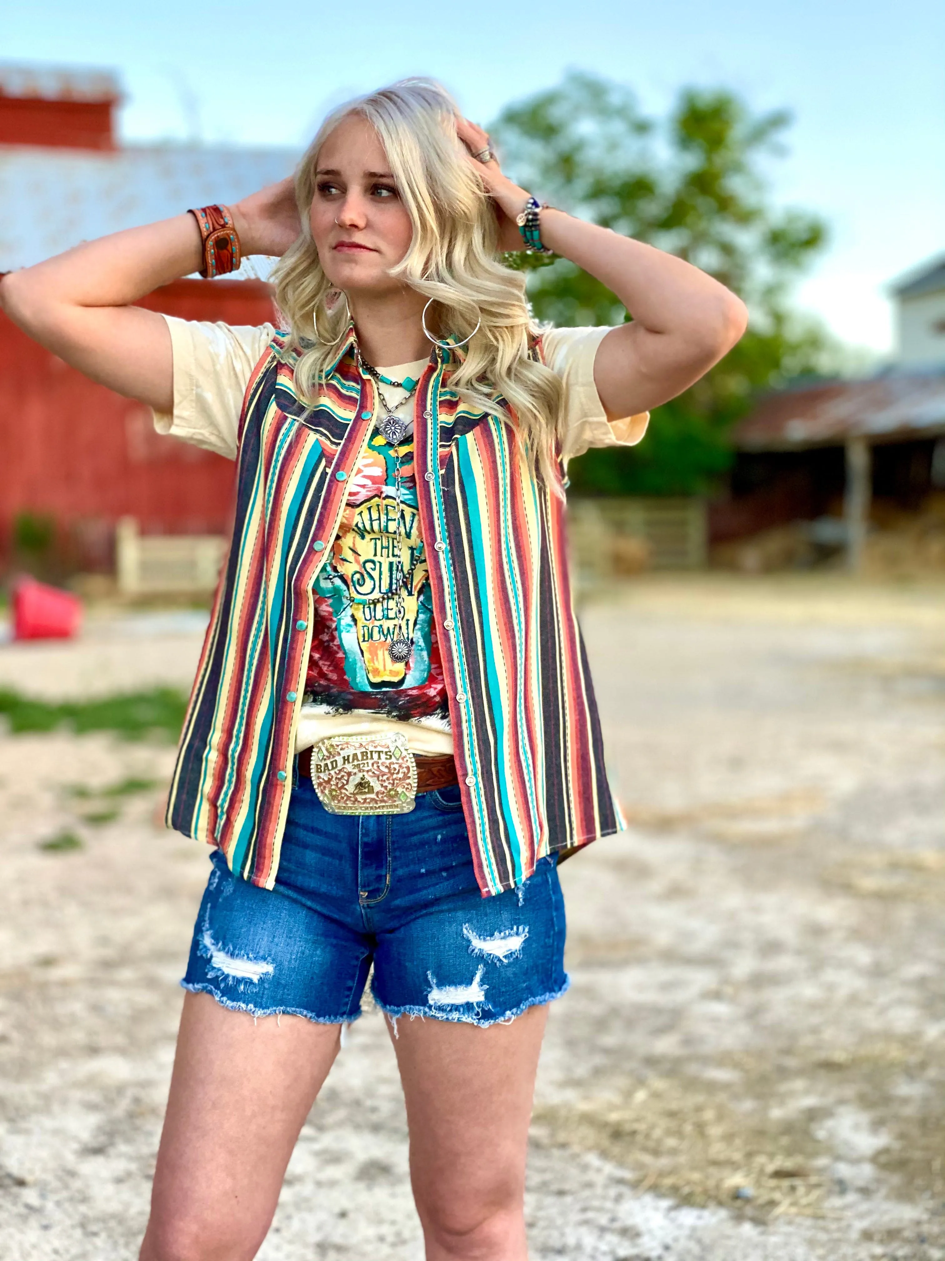 The Cactus & Roses Rodeo Nights Top