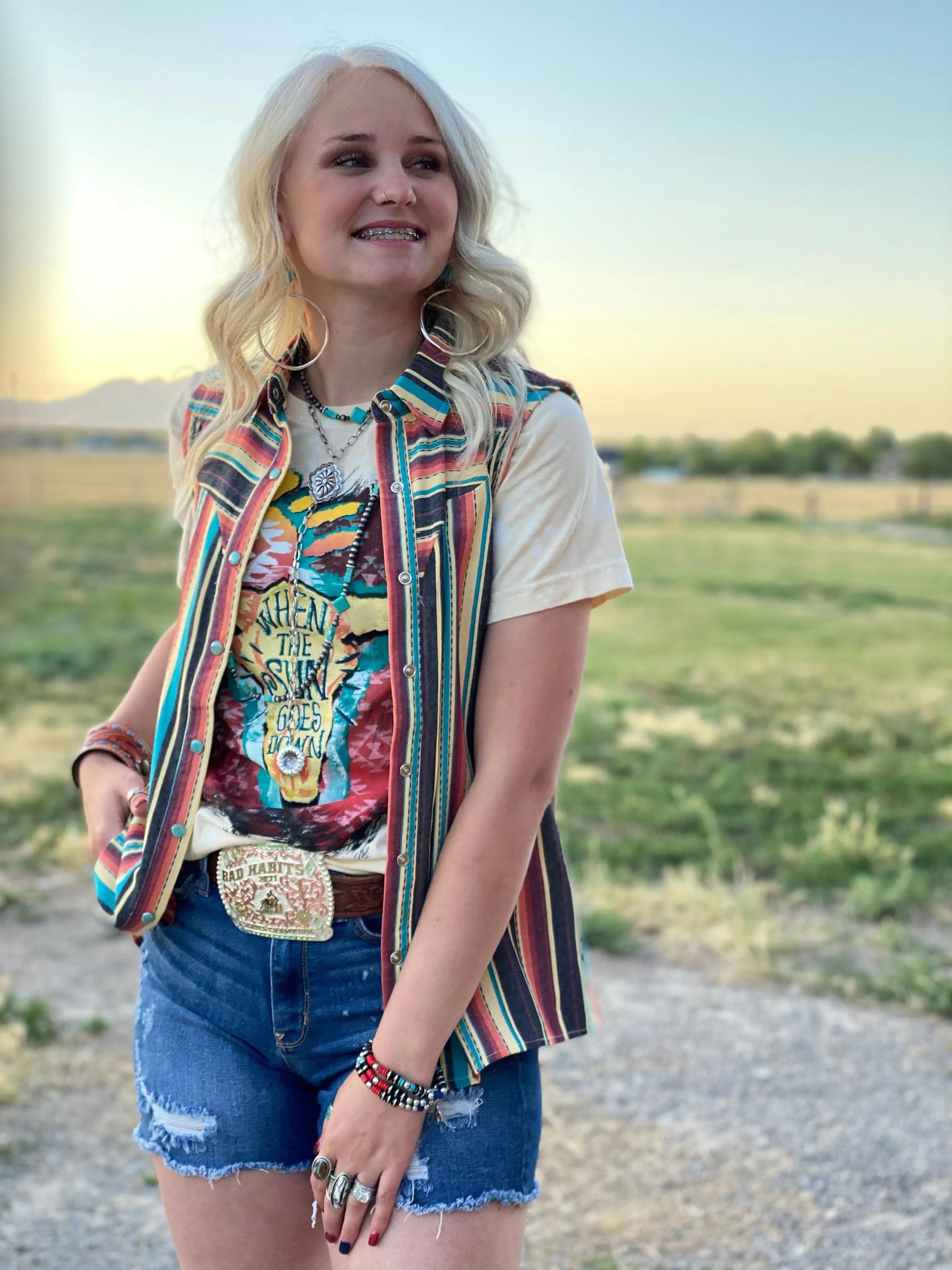 The Cactus & Roses Rodeo Nights Top