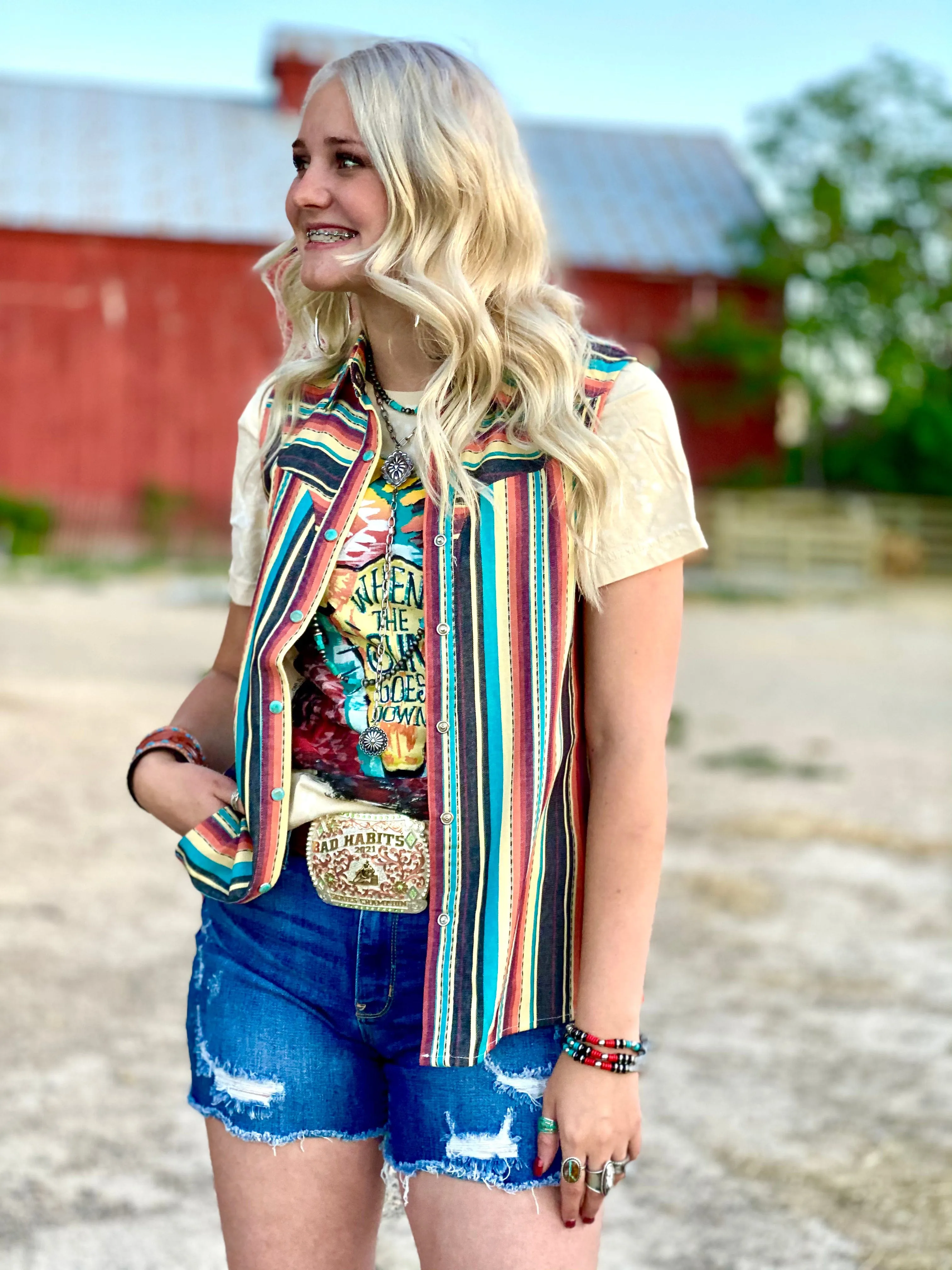 The Cactus & Roses Rodeo Nights Top