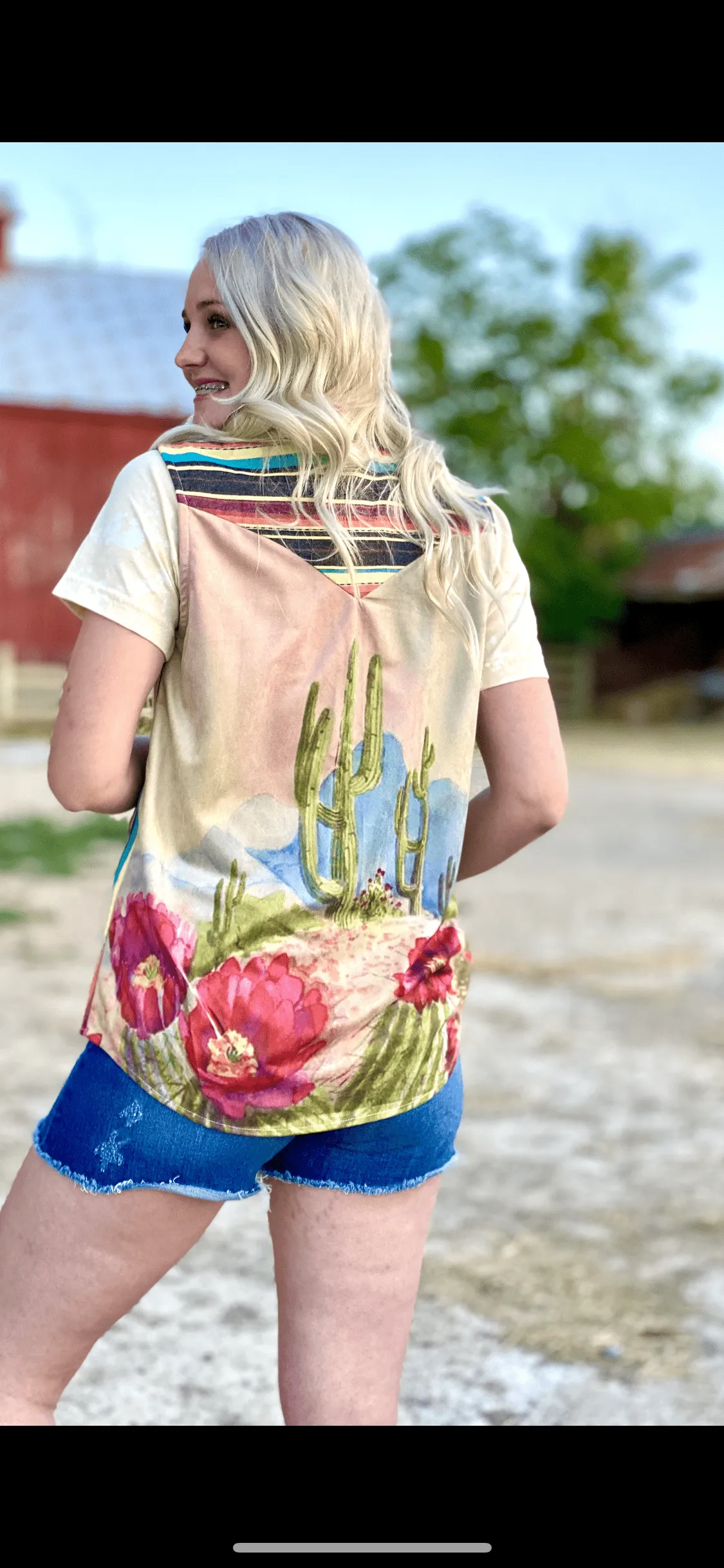 The Cactus & Roses Rodeo Nights Top