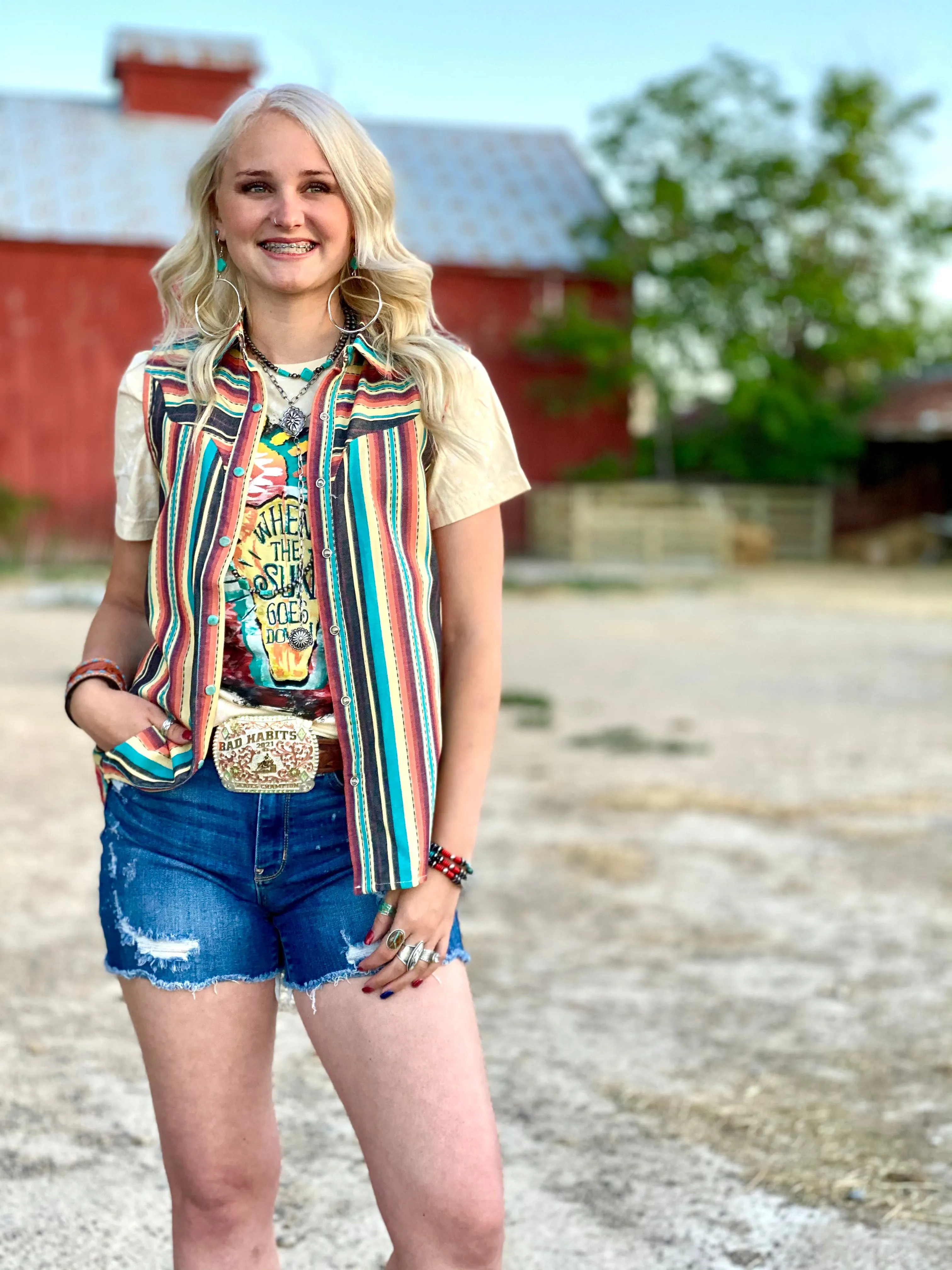 The Cactus & Roses Rodeo Nights Top