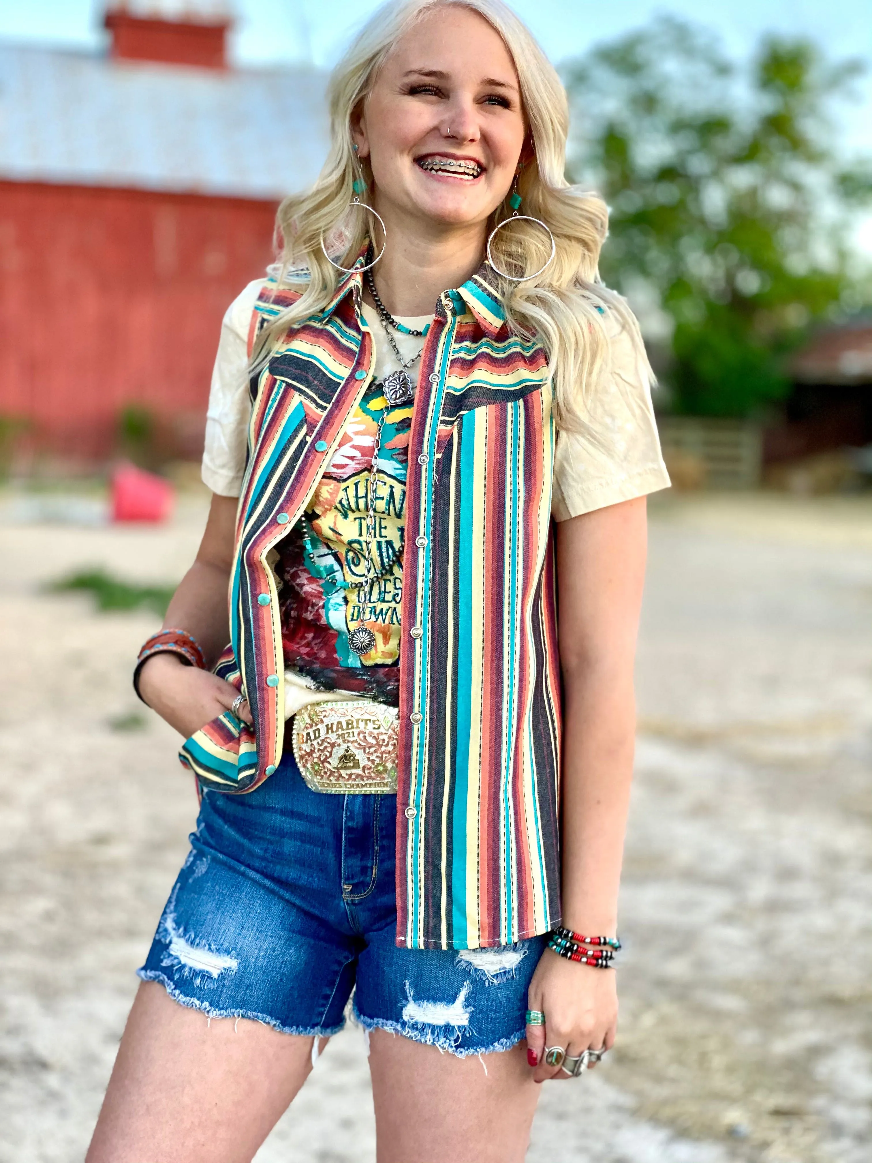 The Cactus & Roses Rodeo Nights Top