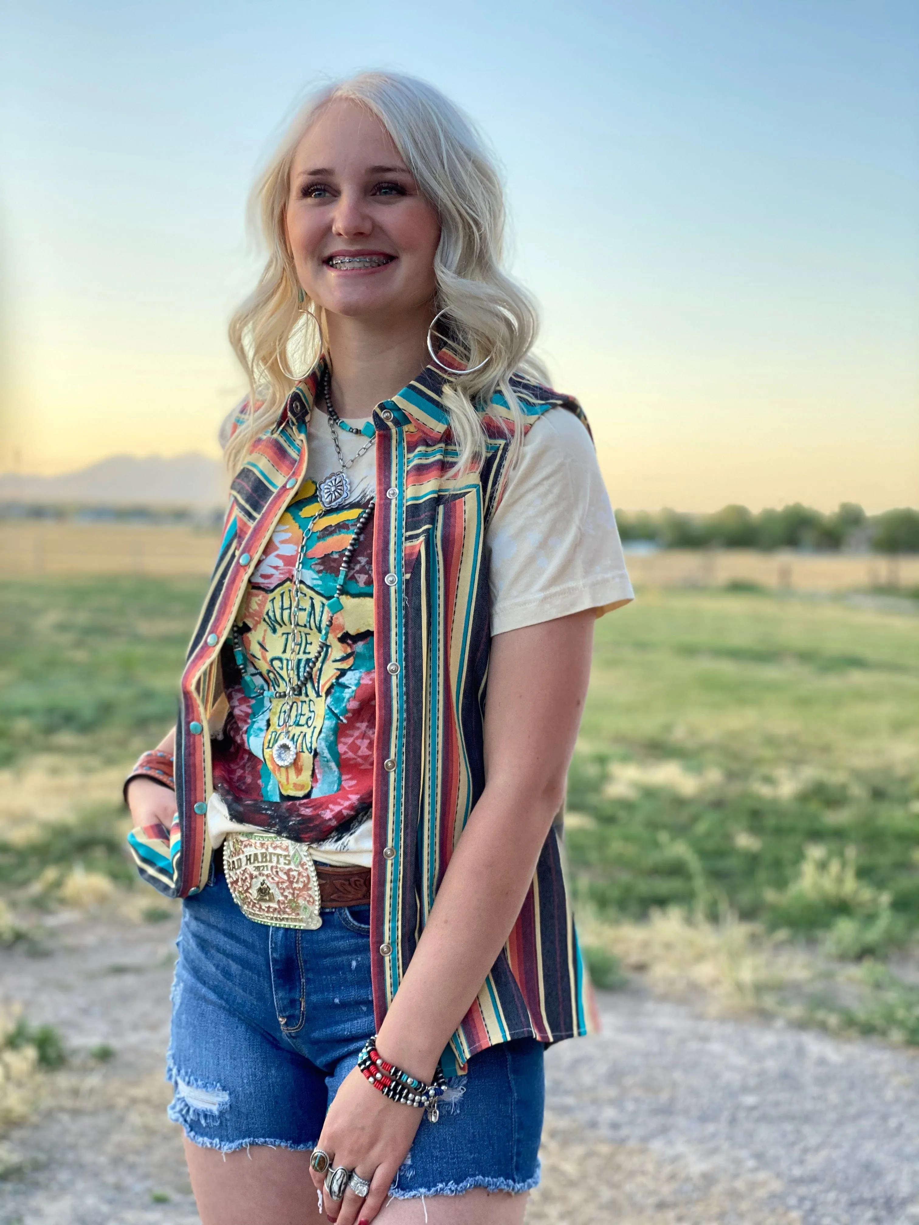 The Cactus & Roses Rodeo Nights Top