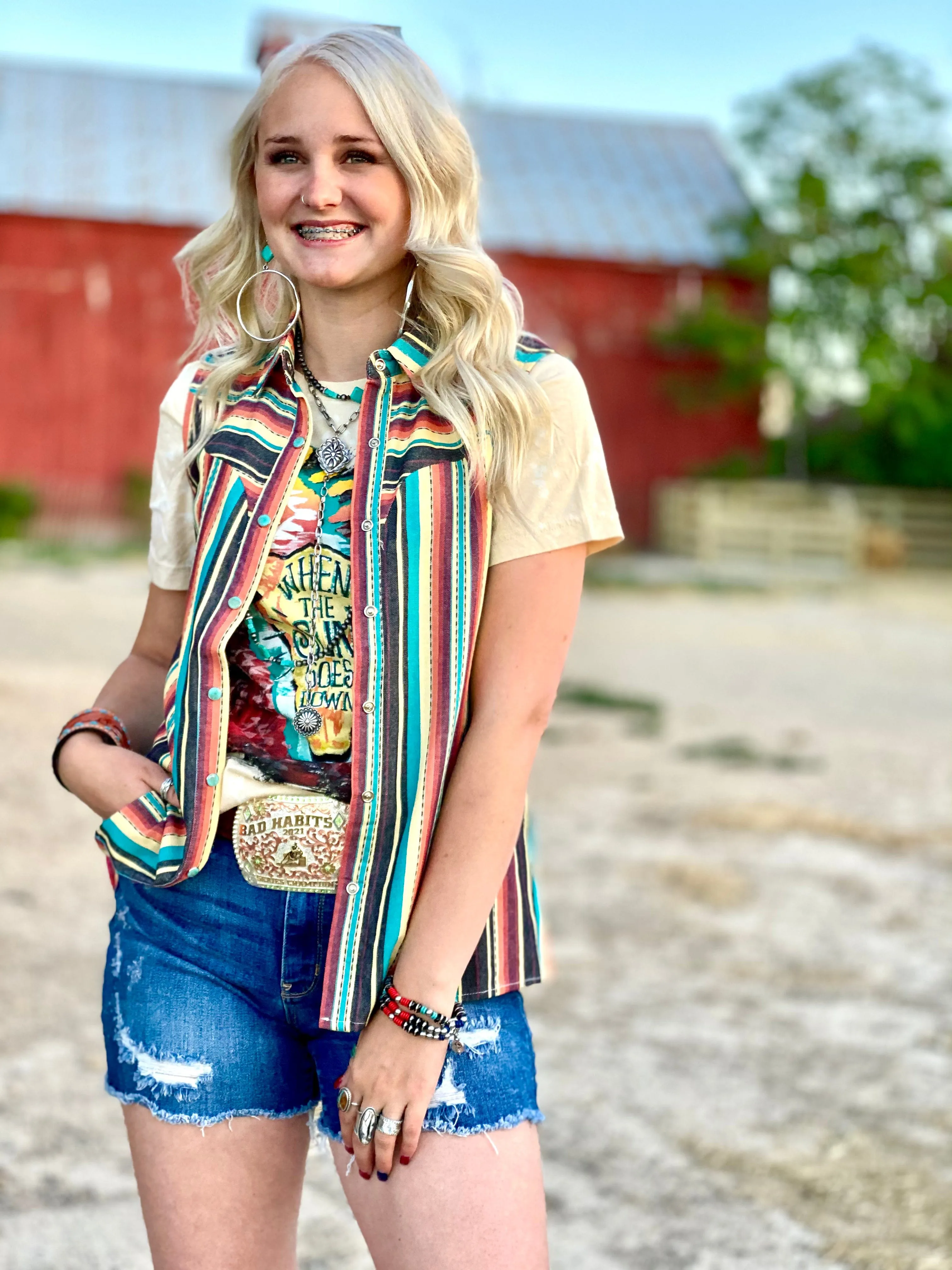 The Cactus & Roses Rodeo Nights Top