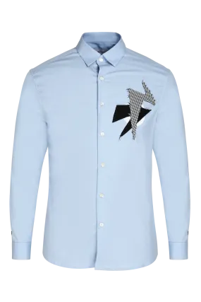 The Fragmented Shirt in Sky Blue