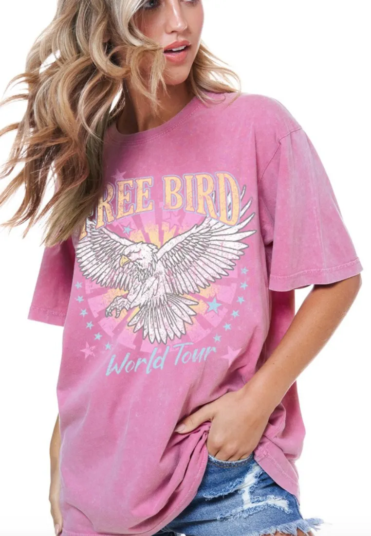 The Free Bird World Tour Vintage Graphic Tee