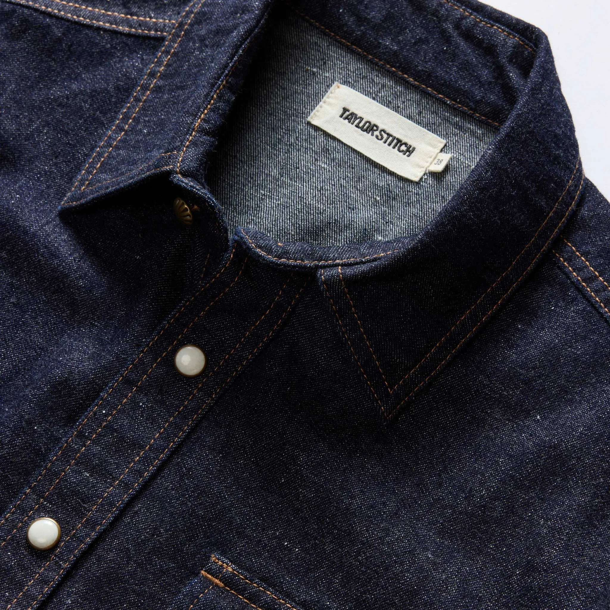 The Frontier Shirt in Rinsed Indigo Denim