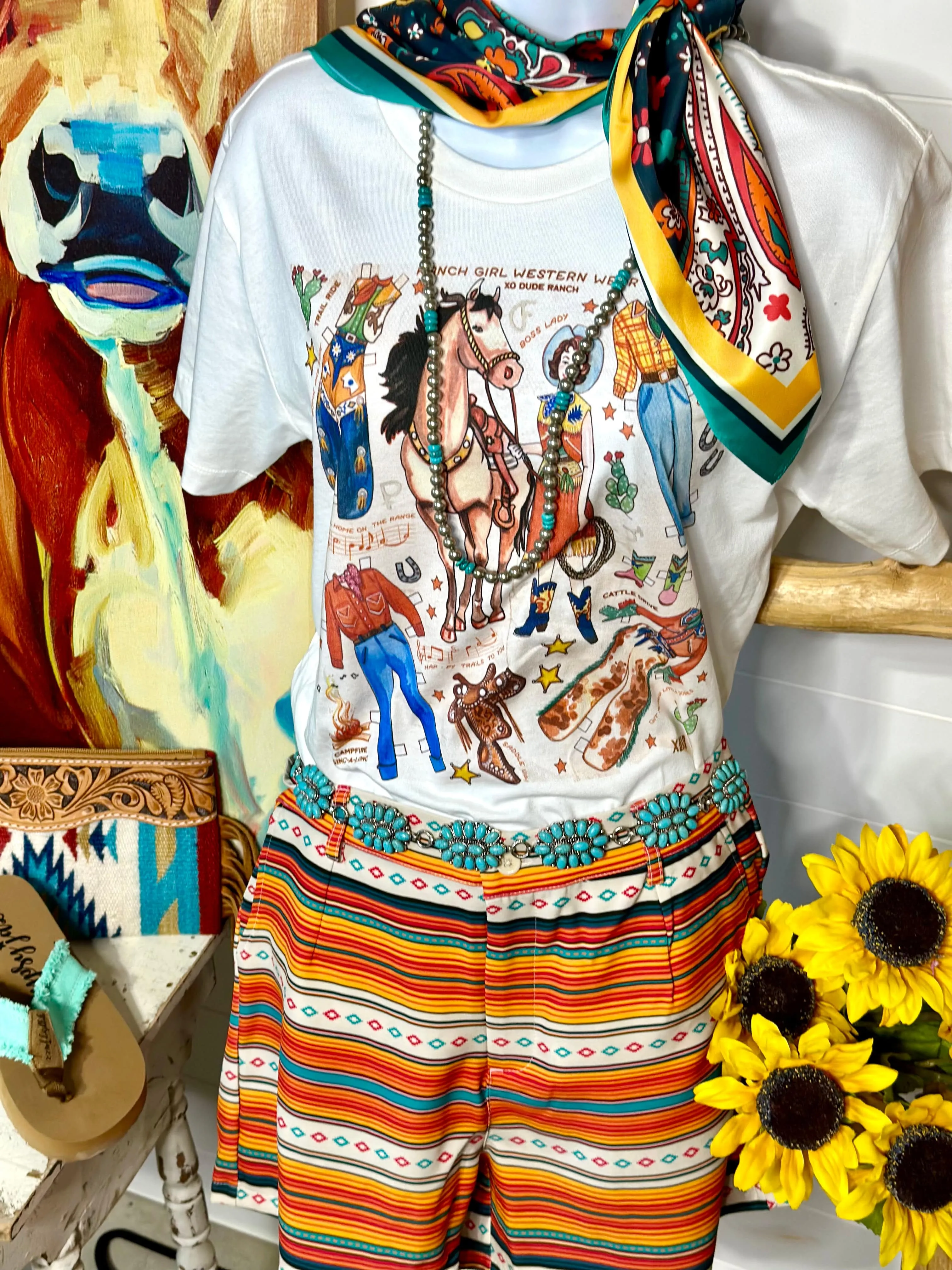 The Retro Western Spring Paper Dolls Tee