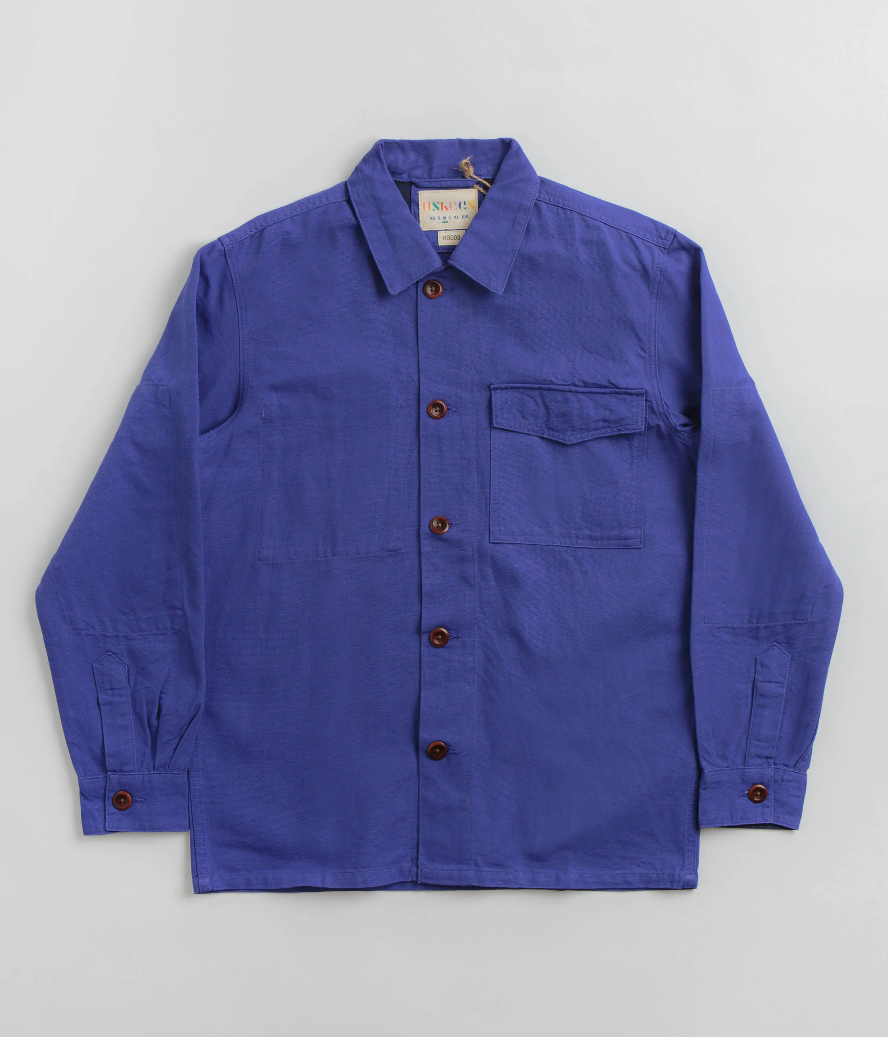 Blue Uskees 3003 Buttoned Work Shirt - Ultimate Style and Functionality